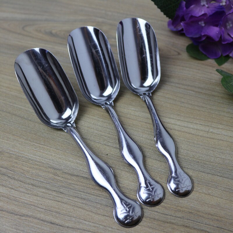 1Pc Stainless Steel Tea scoops Minimalist Teaspoon Tea Powder Scoop Flower Tea Spoons Kitchen Accessories Tools Main image