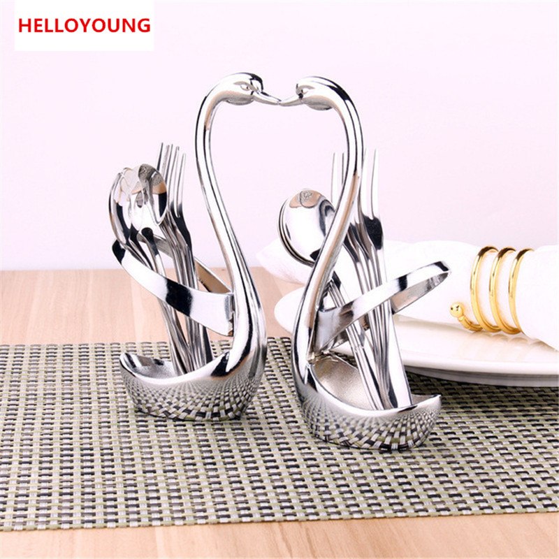 CJ104 Swan Dinnerware sets 7pcs/set wedding party fruit tableware set dinnerware sets
