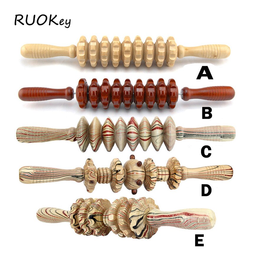 Gym Sports Full Body Muscle Massager Wood Roller Stick Trigger Point Recovery Tool Deep Relax Gear Massage Stick Main image