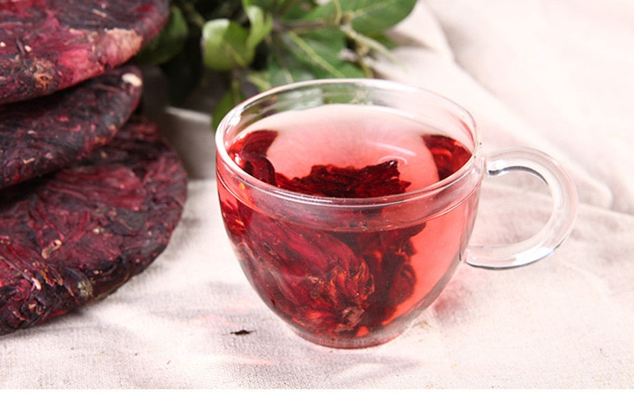 HelloYoungFashion Organic Green Food flower tea Aroma Taste Slimming Skincare roselle tea