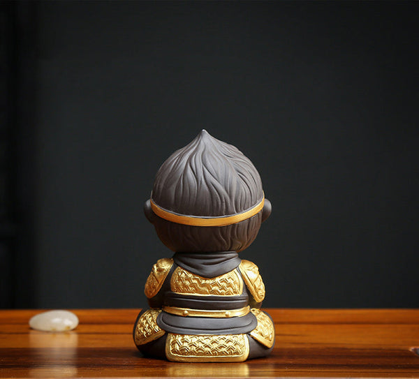 Chinese Purple Clay Kung Fu tea Set Tea Pet Monkey King Tea Accessories for puer Oolong Tea Home Deco