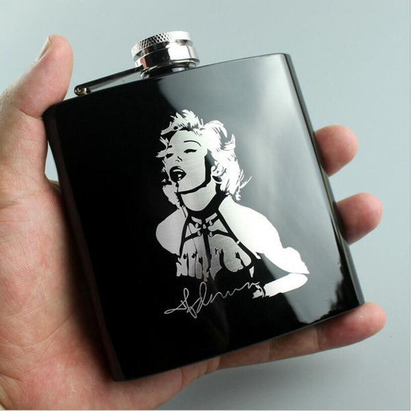 6oz 304 Stainless Steel Hip Flask Liquor Whisky Vodka Alcohol Drinkware Flasks Flagon Outdoor
