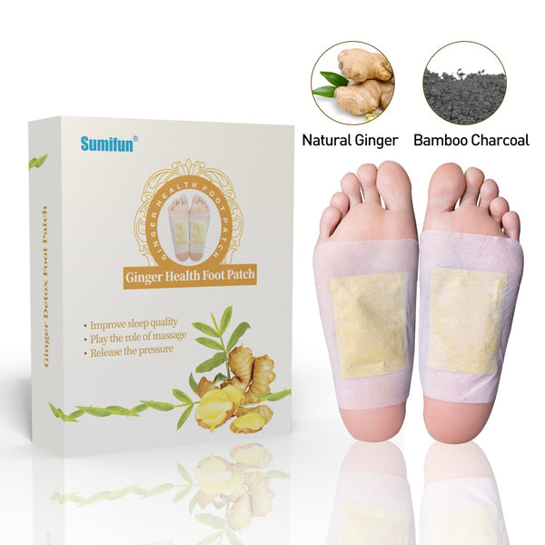 12Pcs/Box Ginger Detox Foot Patch Bamboo Vinegar Pads Improve Sleep Beauty Health Care Slimming Plaster K03001