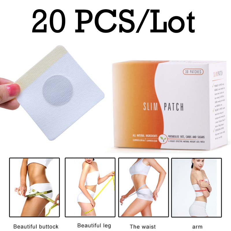 20PCS/Lot Navel Slimming Patch Fast Weight Lose Products Burning Fat Patches Body Shaping Slimming Stickers Without Retail Box