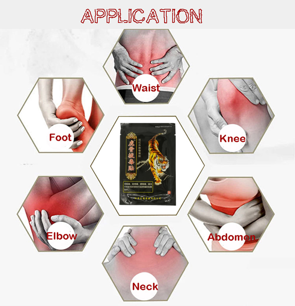 8PCS Tiger Balm Chinese Herbs Medical Plaster For Joint Pain Back Neck Curative Plaster knee pads for arthritis Curative