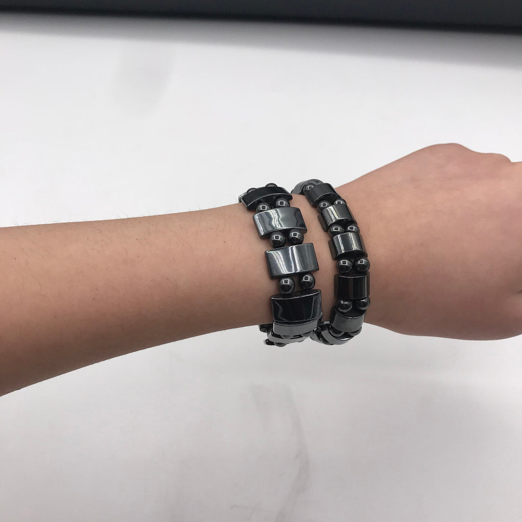Adjustable Weight Loss Round Black Stone Magnetic Therapy Bracelet Health Care Luxury Slimming Product