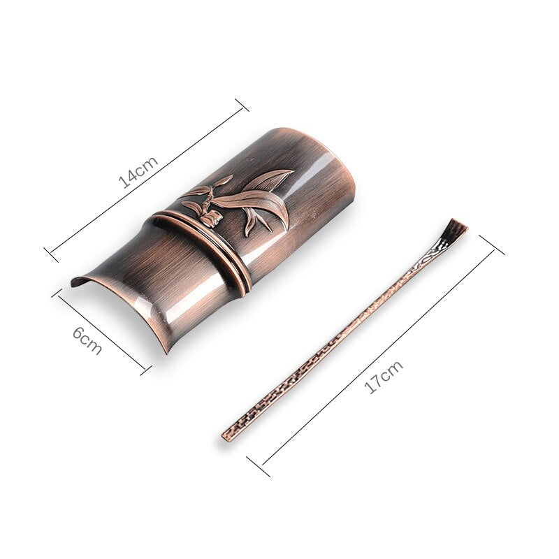 2Pcs/Set Copper Tea Scoop Spoon Tea Leaves Chooser Holder High Quality Chinese Kongfu Tea Accessories Tools Secondary image