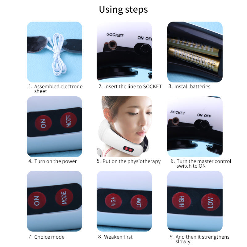 Electric Pulse Back and Neck Massager Far Infrared Pain Relief Tool Health Care Relaxation Multifunctional Physiotherap Secondary image