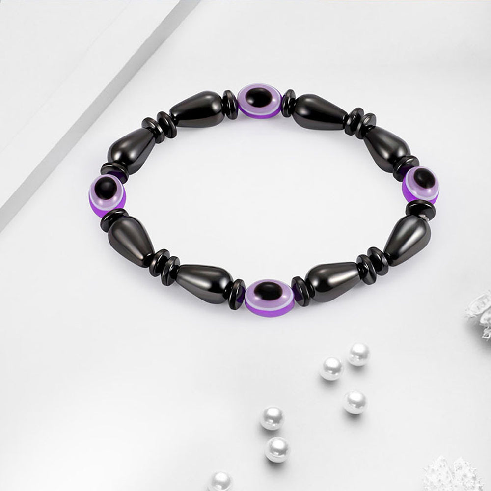 1Pc Magnet Bracelet Slimming Weight Loss Bracelet Slimming Hand Chain Round Hematite Magnetic Stone Therapy Jewelry Health Care