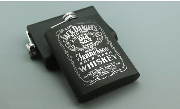 8OZ Ounce Elvis Skull KGB Godfather Stainless Steel Black Whiskey Vodka Hip flask Portable Flagon Alcohol Bottle