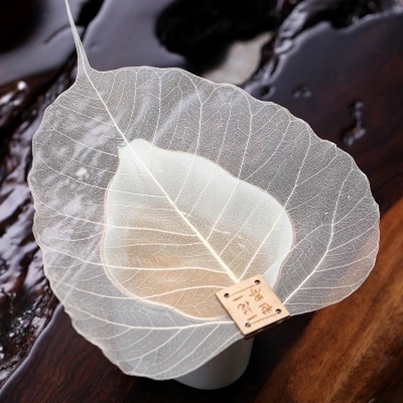 1pcs Pure Bodhi Leaf Tea Filter Creative Personality Bookmarks Adornment Metope Hollow Out The Leaves Personality Filter Q $ Secondary image