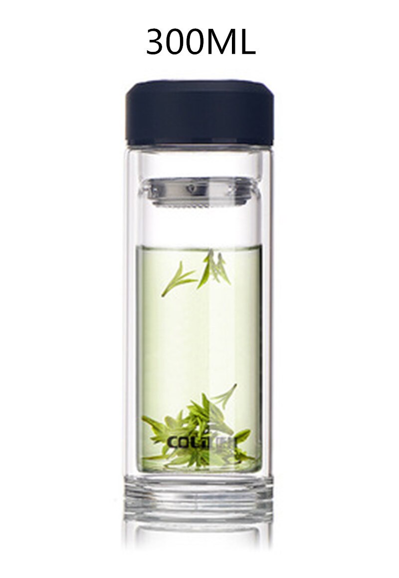 1PC 500ml My Water Portable Double Glass Bottle Hot Transparent Filter Office Tea Bottle Secondary image