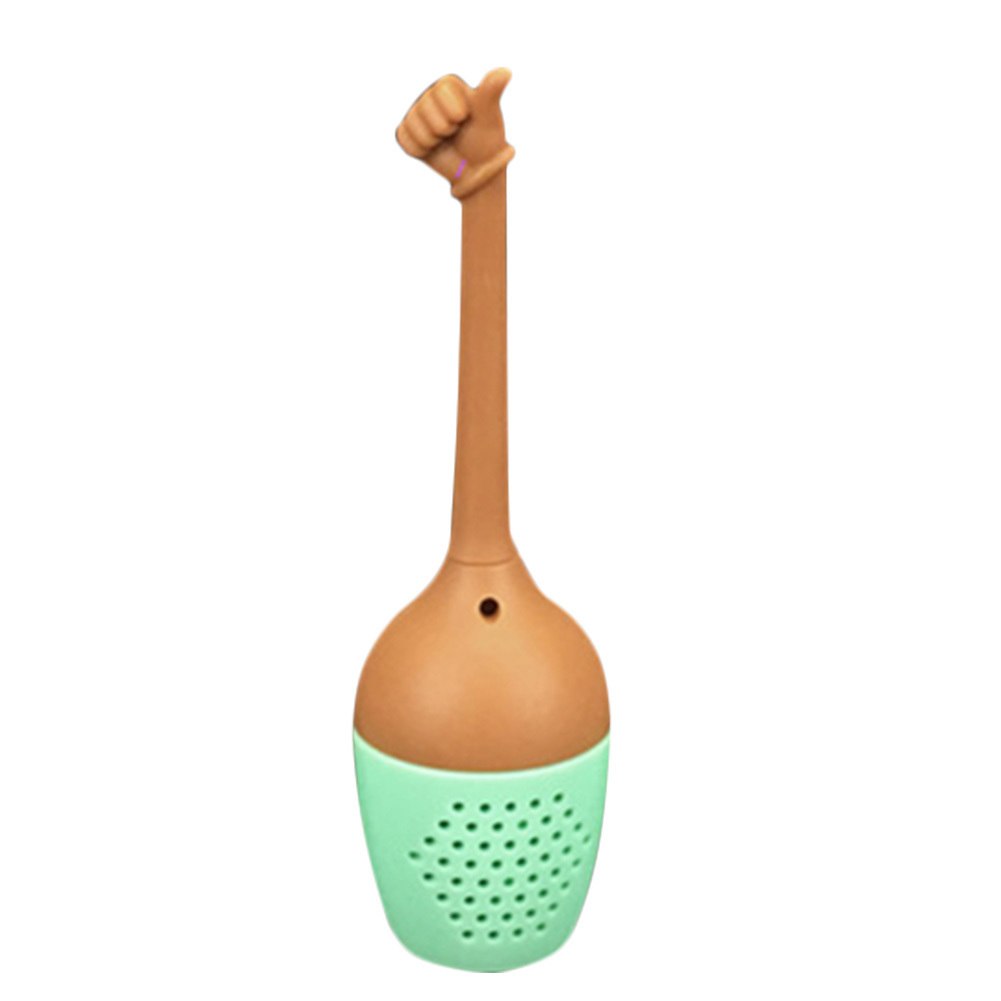 Funny Hand Gestures Tea Infuser Black Tea Strainer FDA Grade Silicone Loose Leaf Herbal Spice Holder Tea Brewing Tools