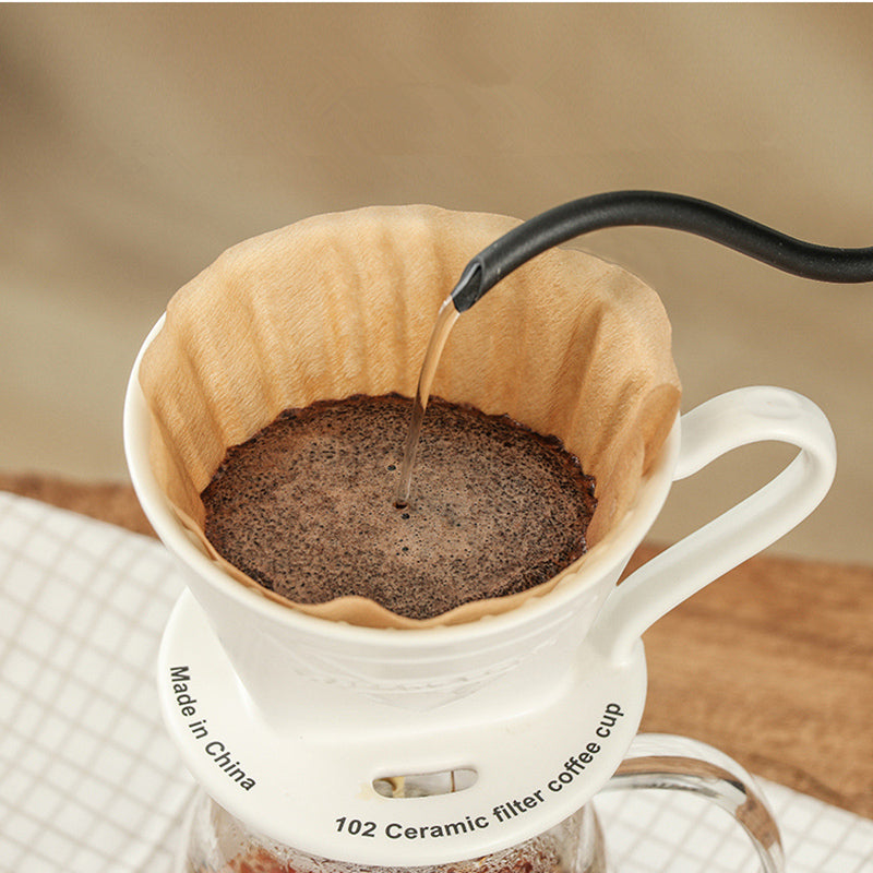 100 Pcs/Bag Wooden Original Hand Drip Paper Coffee Filter Espresso Coffee Filter Packs Tea Bag Strainer Green Tea Infuser Secondary image
