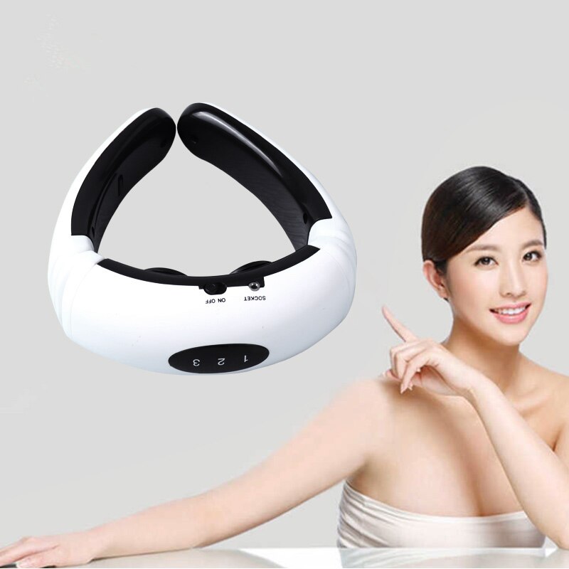 Electric Pulse Back and Neck Massager Far Infrared Pain Relief Tool Health Care Relaxation Multifunctional Physiotherap