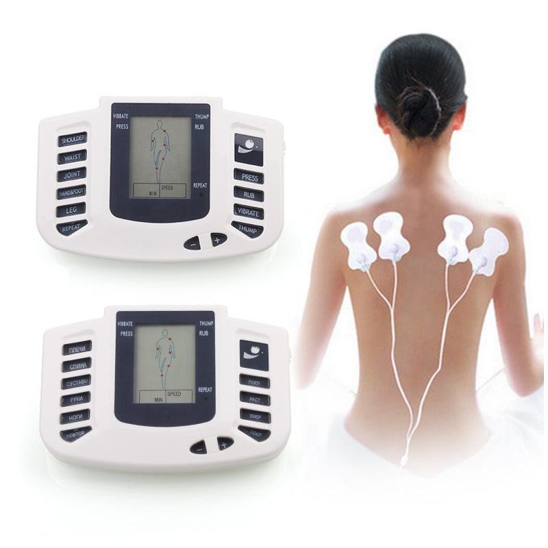 New Russian button Electrical Muscle Stimulator Body Relax Muscle Massager Pulse Tens Acupuncture Therapy Slipper+8 Pads+box