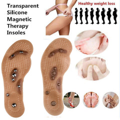 Body Detox Slimming Magnetic Foot Acupuncture Point Therapy Insole Cushion Massager Brioche Comfort Massage Shoe Pads Therapy