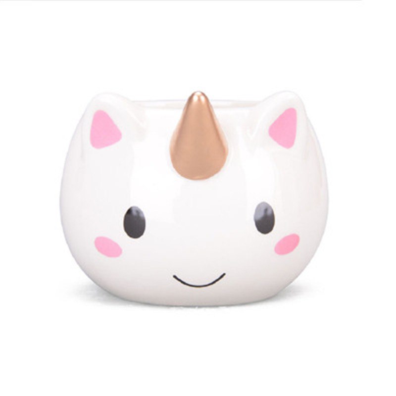 Unicorn Mug 300ml Rainbow Horse Unicorn Mugs Cup Cuteness 3D Unicorn Ceramic Coffee Mug Gold Stereo Cute Unicorn Cups