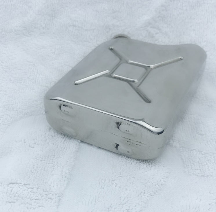 Portable Flagon Stainless Steel Jerry Can Hip Flask 5 oz Steel Fuel Petrol Can For Whisky Liquor Bottle Gasoline Can