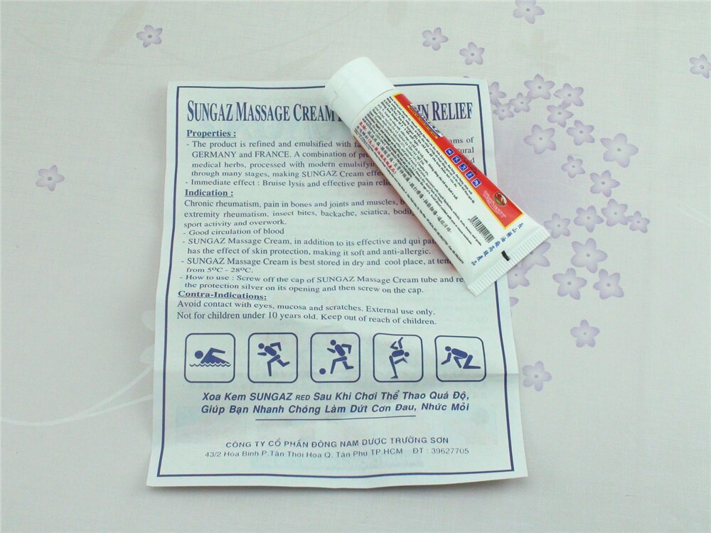 Vietnam Sungaz Balm Cream Rapid Pain Relief Back Shoulder Massager Yamano Pain Balm Analgesic Arthritis Cream 1Pcs 30g