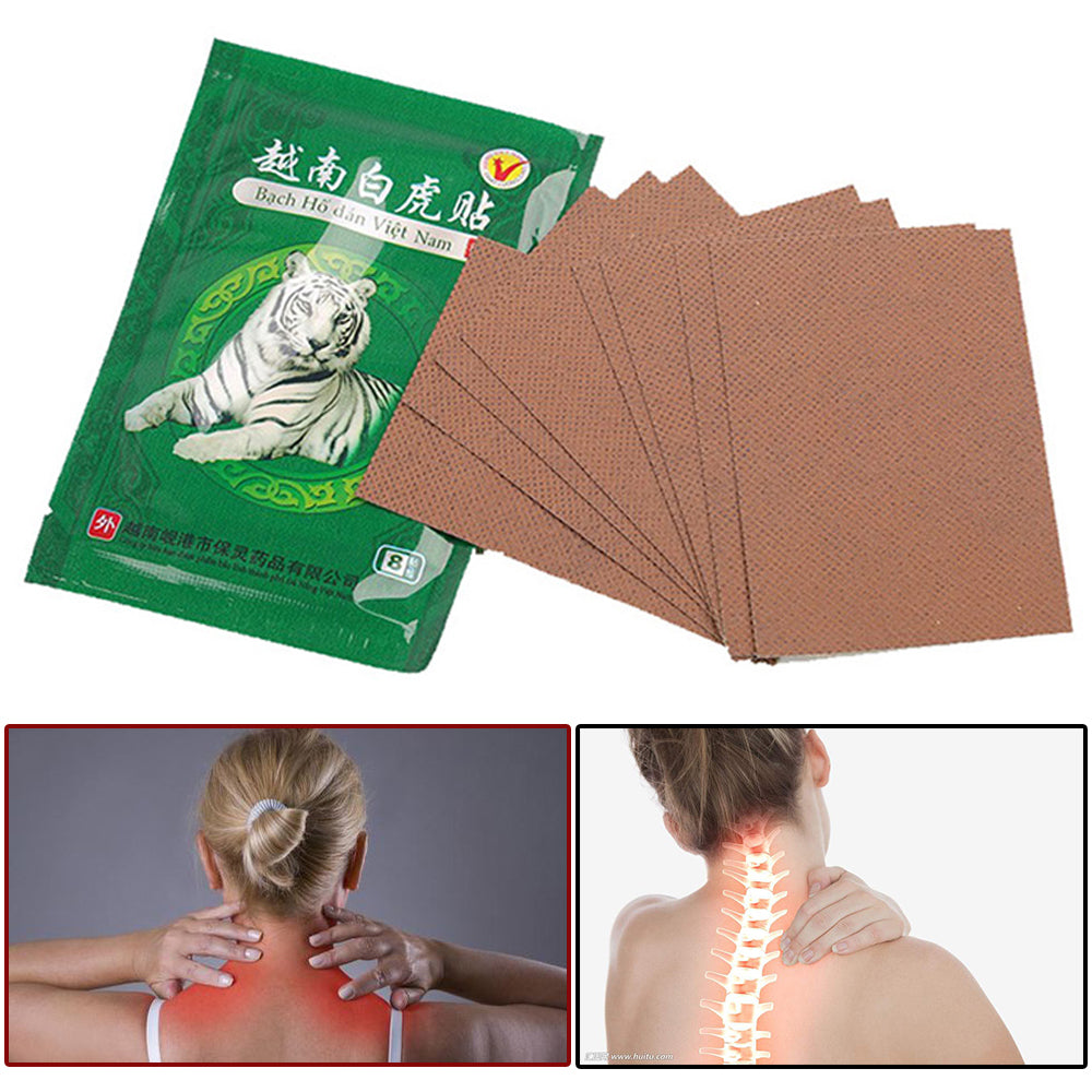 White Tiger Balm Chinese Herbs Medical Plasters For Joint Pain Back Neck Curative Plaster knee pads for arthritis 8pcs