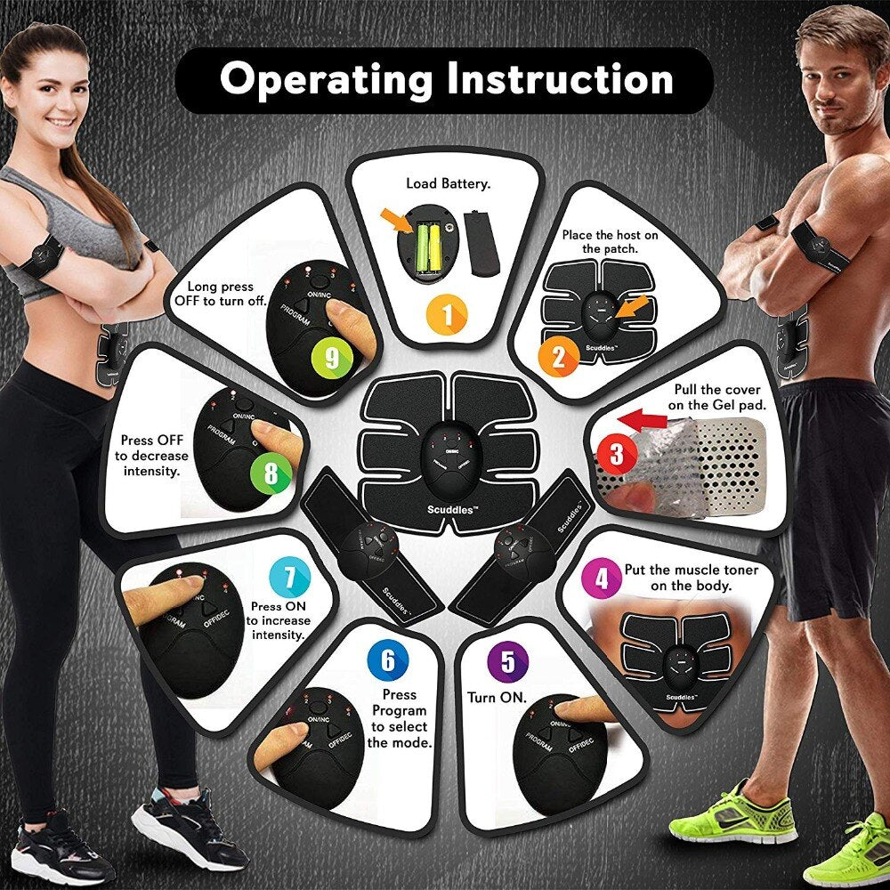 EMS Wireless Muscle Stimulator Trainer Smart Fitness Abdominal Training Electric Weight Loss Stickers Body Slimming Belt Unisex Main image