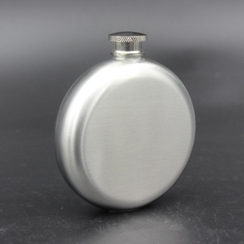 5oz Stainless Steel Round Whiskey Flask Portable Alcohol Hip Flasks Wine Bottle Russian Liquor Pot For Creative Birthday Gift Secondary image
