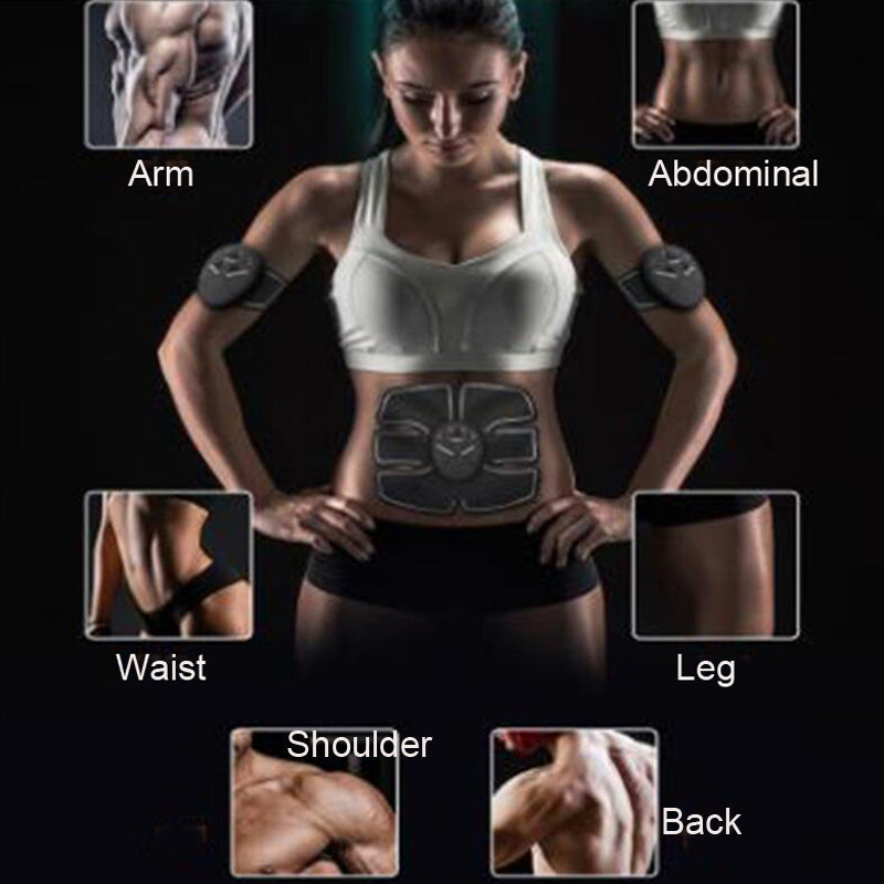 EMS Wireless Muscle Stimulator Trainer Smart Fitness Abdominal Training Electric Weight Loss Stickers Body Slimming Belt Unisex