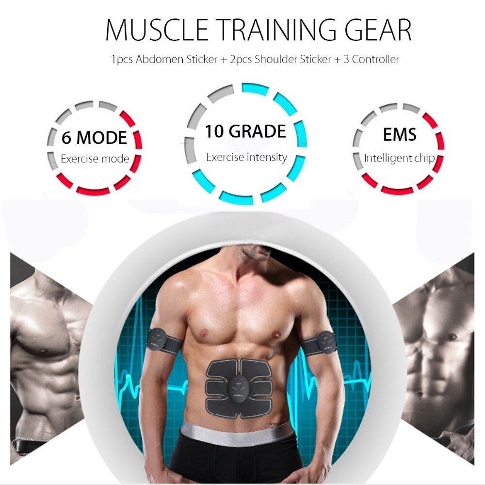 EMS Wireless Muscle Stimulator Trainer Smart Fitness Abdominal Training Electric Weight Loss Stickers Body Slimming Belt Unisex Secondary image