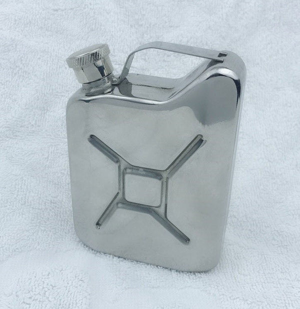 Portable Flagon Stainless Steel Jerry Can Hip Flask 5 oz Steel Fuel Petrol Can For Whisky Liquor Bottle Gasoline Can