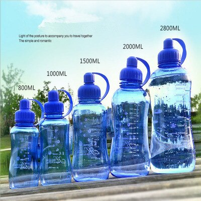 HELLOYOUNG 800ml/1000ml Creative Sports Water Bottle Leak-proof Plastic Large Capacity Bottle Outdoor/Climbing Water Bottle Secondary image