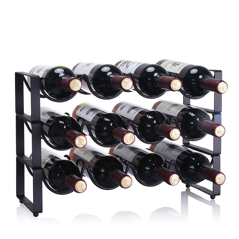 Modern Simple Superposition Wine Rack Ornaments Wine Bottle Holder Wine Cabinet Iron Creative Wine Rack More Type Can Be Choose Main image