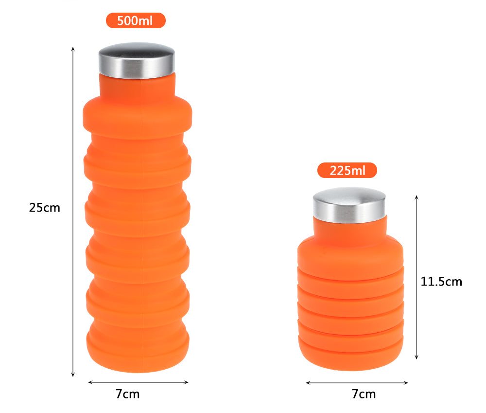 500ML Portable Silicone Water Bottle Retractable Folding Coffee Bottle Outdoor Travel Drinking Collapsible Sport Drink Kettle Secondary image