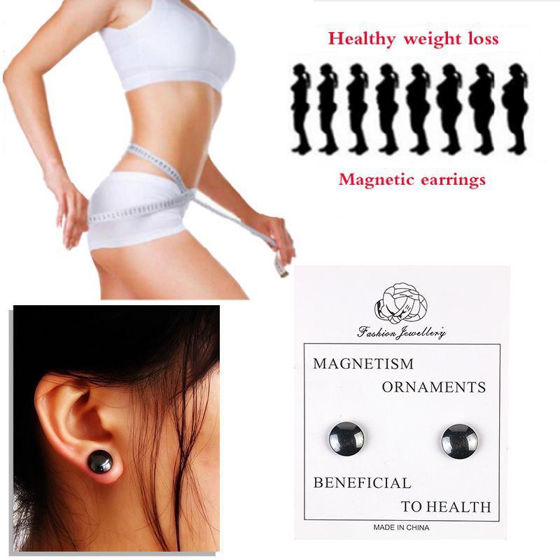 1pair Magnetic Slimming Earrings Slimming Patch Lose Weight Magnetic Health Jewelry Magnet Of Lazy Paste Slim Patch Accessory Main image