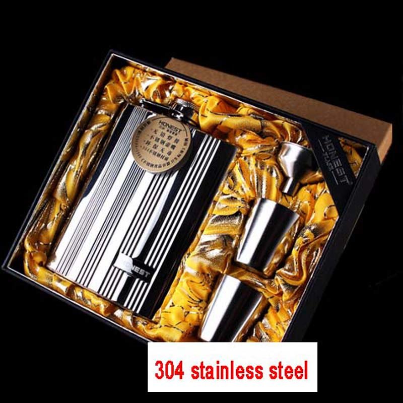 Wine Flask Hight Quality Cigarette Stainless Steel Hip Flask 8 oz Drinkware Whiskey Liquor Metal Flask Alcohol Flask Garrafa