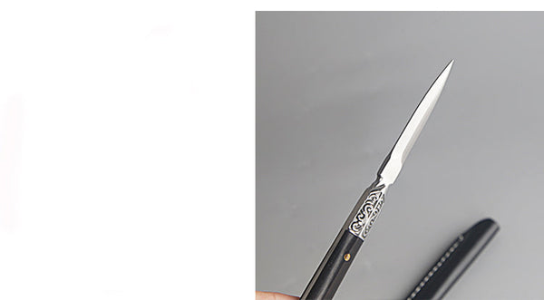 Creative Pure Stainless Steel Tea Knife Office Tea Ceremony Accessories Pattern Vintage Big Needles Cutter Puer Tea Pry Tools