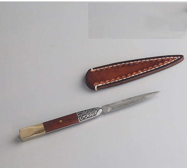 Creative Pure Stainless Steel Tea Knife Office Tea Ceremony Accessories Pattern Vintage Big Needles Cutter Puer Tea Pry Tools