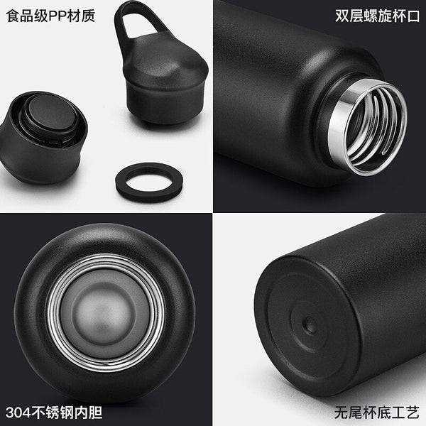 Vacuum Insulated Bike Bicycle Cycling Sports Water Bottle Stainless Steel Flask Jar Leak-proof Canteen 550mL 750mL