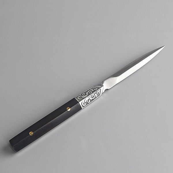 Creative Pure Stainless Steel Tea Knife Office Tea Ceremony Accessories Pattern Vintage Big Needles Cutter Puer Tea Pry Tools