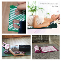 Massager Cushion Acupuncture Sets Relieve Stress Back Pain Acupressure Mat/Pillow Massage Mat Rose Spike Massage and Relaxation