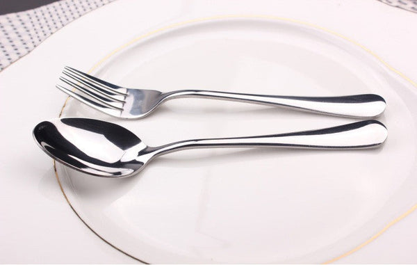 CJ029 Lunch Tableware Outdoor Portable Stainless Steel Tableware Three-piece