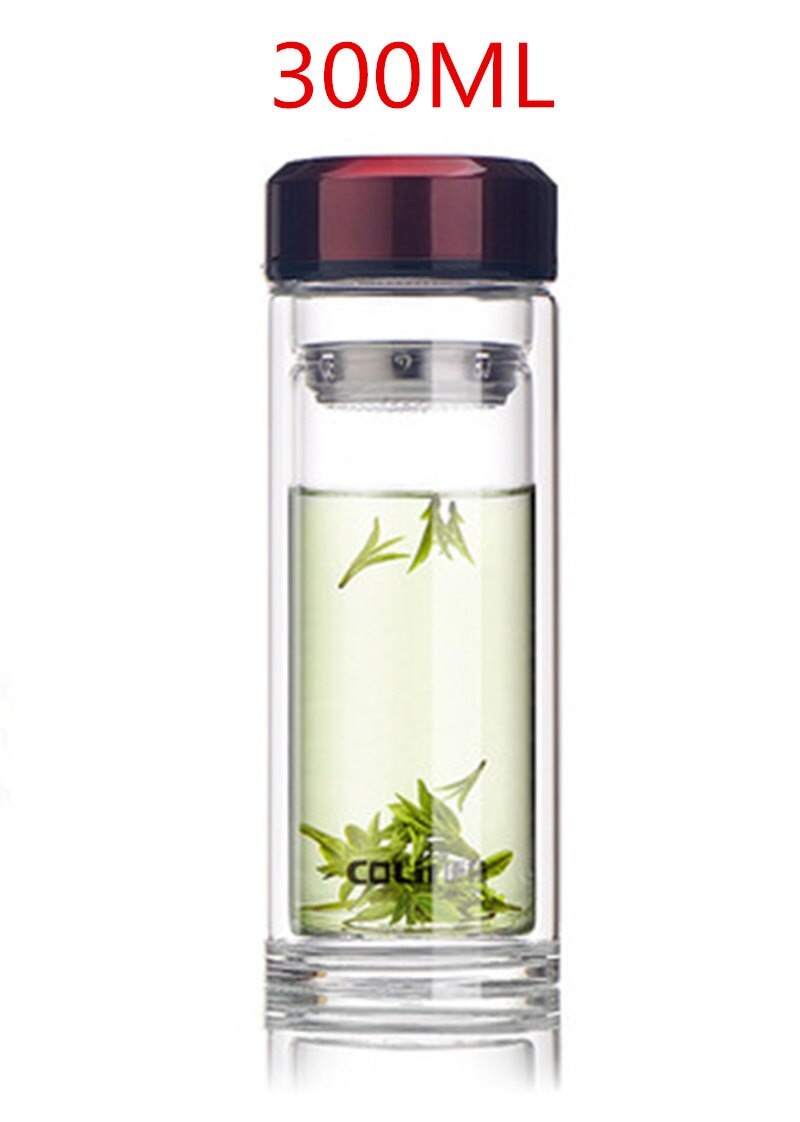 1PC 500ml My Water Portable Double Glass Bottle Hot Transparent Filter Office Tea Bottle Main image