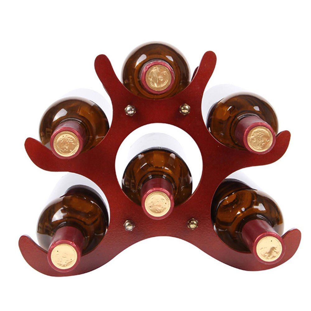 6 Bottles Wine Racks Wooden Wine Bottle Holder Wine Stand Shelf Tabletop Decoration Home Bar Storage Shelf Racks Kitchen Tools Secondary image