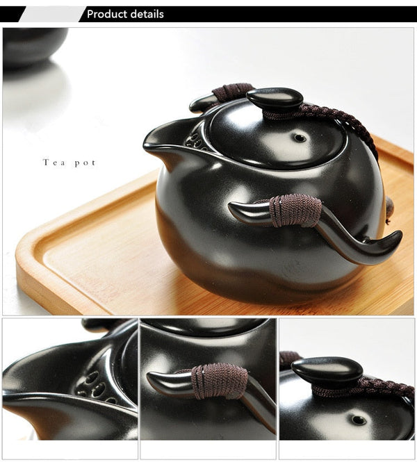 ceramic teapot kettle gaiwan tea cup for puer chinese tea pot portable tea set drinkware