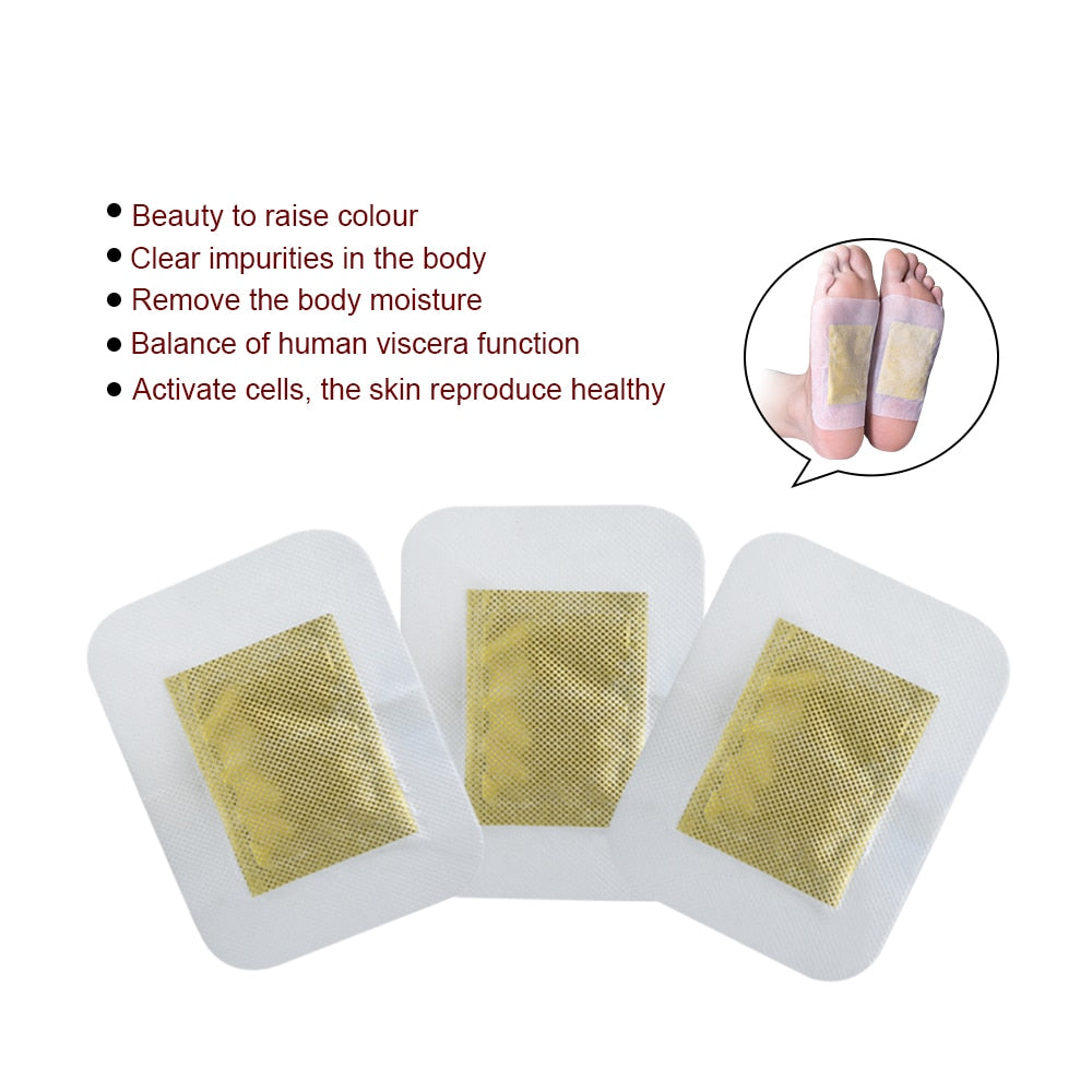 12Pcs/Box Ginger Detox Foot Patch Bamboo Vinegar Pads Improve Sleep Beauty Health Care Slimming Plaster K03001