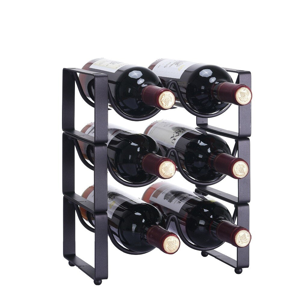 Modern Simple Superposition Wine Rack Ornaments Wine Bottle Holder Wine Cabinet Iron Creative Wine Rack More Type Can Be Choose Secondary image