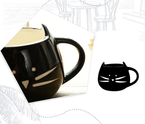 HELLOYOUNG Cute Cat Coffee Mug Animal Milk Mug Ceramic Creative Coffee Porcelain Tea Cup Nice Gifts