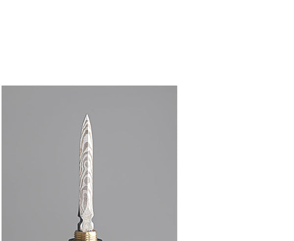 Creative Pure Stainless Steel Tea Knife Office Tea Ceremony Accessories Pattern Vintage Big Needles Cutter Puer Tea Pry Tools