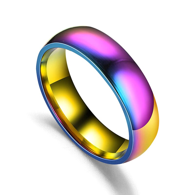 1PC 16-23mm Rainbow Ring Titanium Steel Ring Lose Weight Slim Ring Magnetic Therapy Men Women Health Care Jewelry Secondary image
