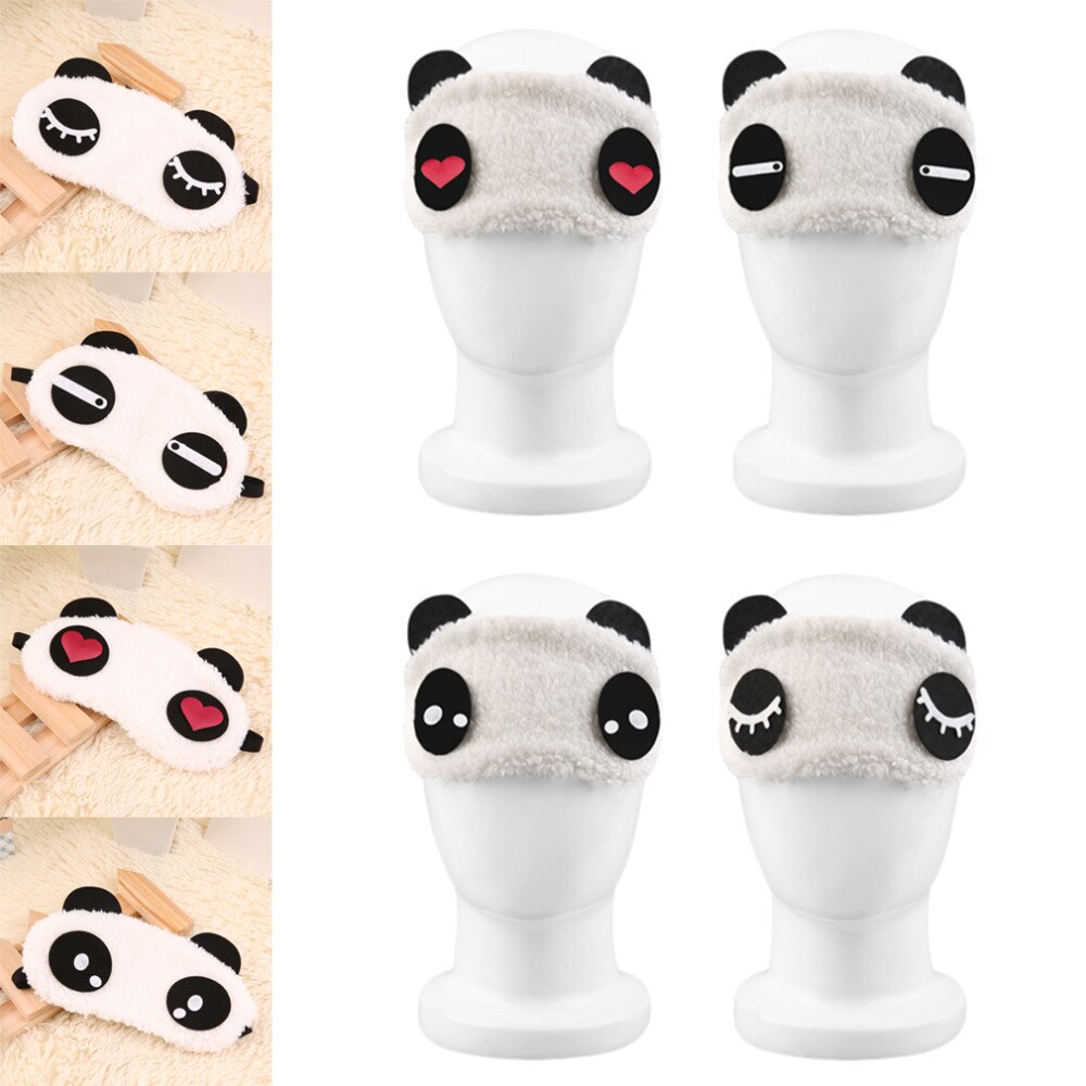 Mask For Sleep Cute Panda Sleeping Face Eye Blindfold Eyeshade Breathable Kids Women Travel Cover Health Care Aid Eyepatch Tool Main image